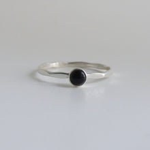 Black Onyx Ring Sterling Silver Stacking Ring Black Stone Ring