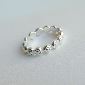 Sterling Silver Daisy Band Stackable Ring