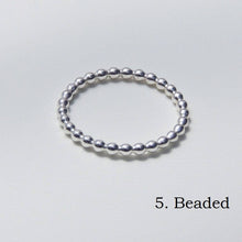 Thin Stackable Band Single Sterling Silver Ring Choice of Finish