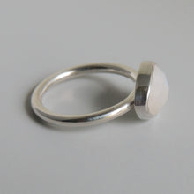 Freeform Rainbow Moonstone Rose Cut Gemstone Ring Size 6