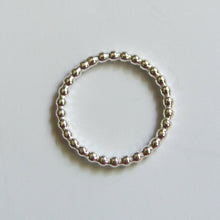 Sterling Silver Beaded Band Simple Sterling Silver Ring