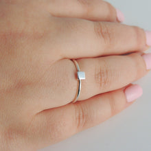 Sterling Silver Square Stacking Ring