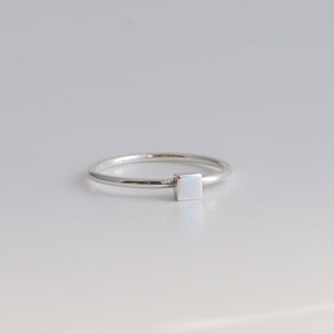 Sterling Silver Square Stacking Ring
