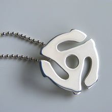 45 rpm Adapter Sterling Silver Necklace Retro 70's Necklace