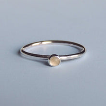 Moonstone Ring Sterling Silver Stacking Ring White Stone Ring