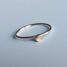 Moonstone Ring Sterling Silver Stacking Ring White Stone Ring