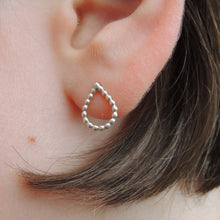 Teardrop Studs Sterling Silver Small Post Earrings Raindrop Earrings Silver Studs