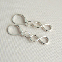 Infinity Symbol Earrings Sterling Silver Infinity Sign Dangle Earrings