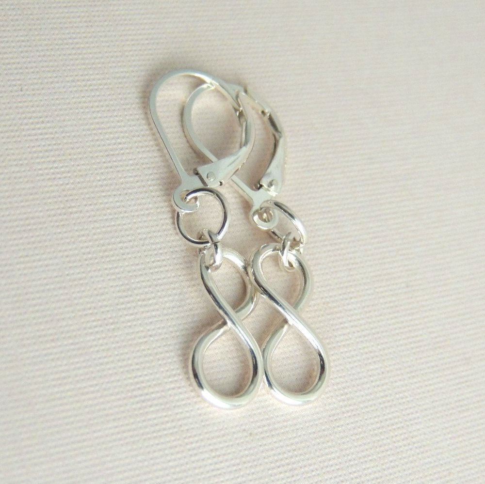 Twist Infinity Straight 925 Sterling Silver Earrings - Shop 64design  Earrings & Clip-ons - Pinkoi