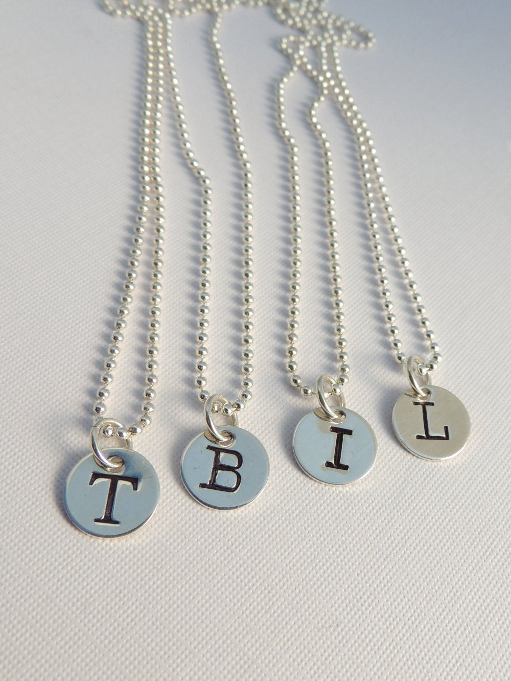 Initial Necklace Sterling Silver Personalized Jewellery Custom