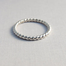 Sterling Silver Twisted Band Simple Sterling Silver Stacking Ring